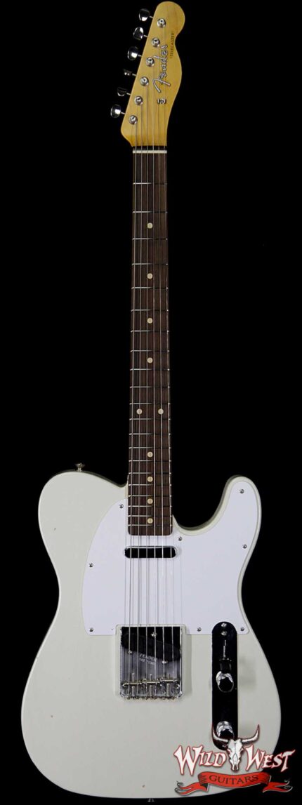 Fender Custom Shop Jimmy Page Signature Telecaster Journeyman Relic AAA Rosewood Slab Board White Blonde R101425