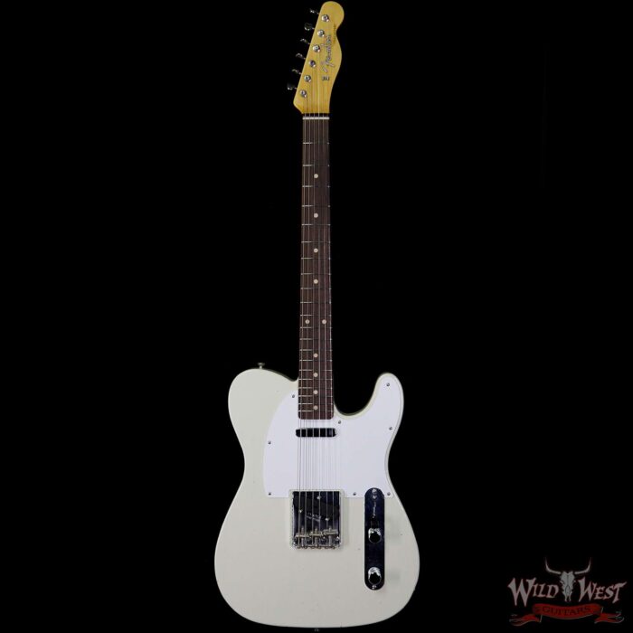 Fender Custom Shop Jimmy Page Signature Telecaster Journeyman Relic AAA Rosewood Slab Board White Blonde R101642 - Image 3