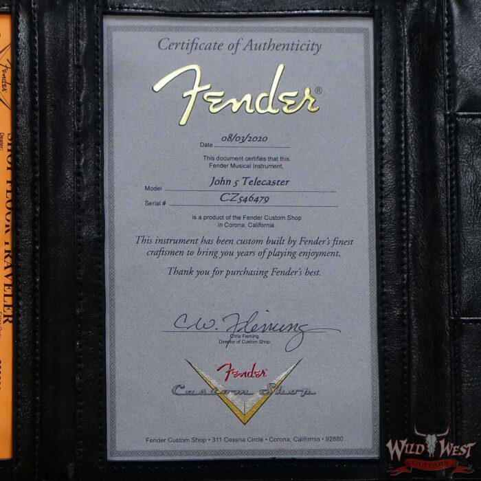 John⑤ Fender Custom Shop John 5 Signature SH Telecaster Rosewood Fretboard Black - Image 11