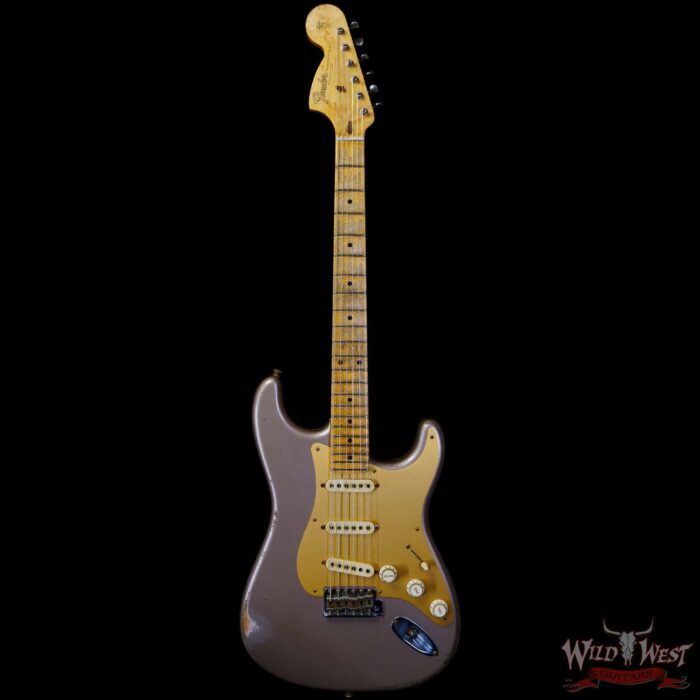 Fender Custom Shop Jason Smith Masterbuilt 1965 Stratocaster Maple Neck Reverse Headstock Relic Shoreline Gold - Image 3