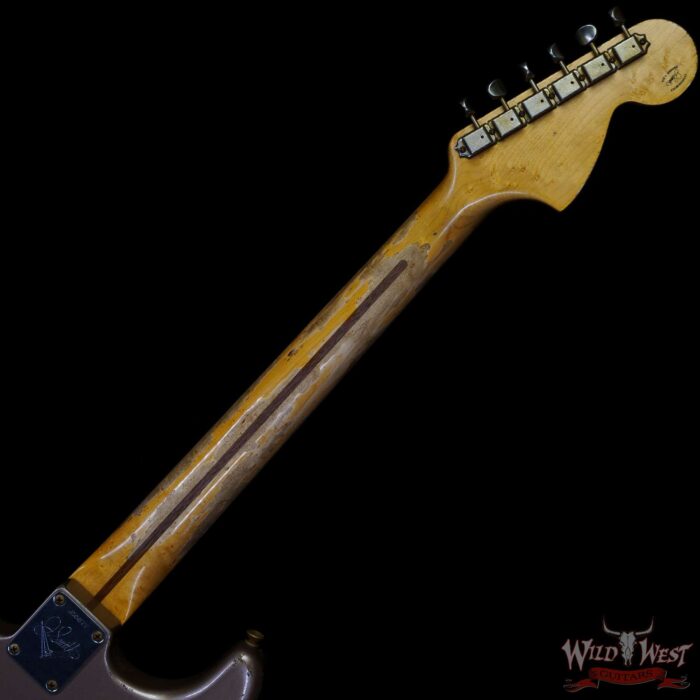 Fender Custom Shop Jason Smith Masterbuilt 1965 Stratocaster Maple Neck Reverse Headstock Relic Shoreline Gold - Image 5