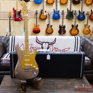Fender Custom Shop Jason Smith Masterbuilt 1965 Stratocaster Maple Neck Reverse Headstock Relic Shoreline Gold - Image 6