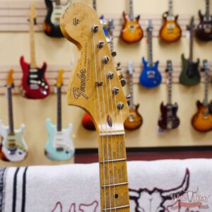 Fender Custom Shop Jason Smith Masterbuilt 1965 Stratocaster Maple Neck Reverse Headstock Relic Shoreline Gold - Image 7