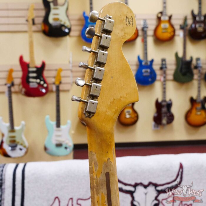 Fender Custom Shop Jason Smith Masterbuilt 1965 Stratocaster Maple Neck Reverse Headstock Relic Shoreline Gold - Image 10