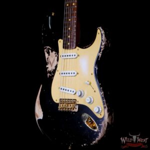 Fender Custom Shop Kyle McMillin Masterbuilt 1957 Stratocaster Brazilian Rosewood Neck Heavy Relic Black (US Only / No International Shipping) - Image 2