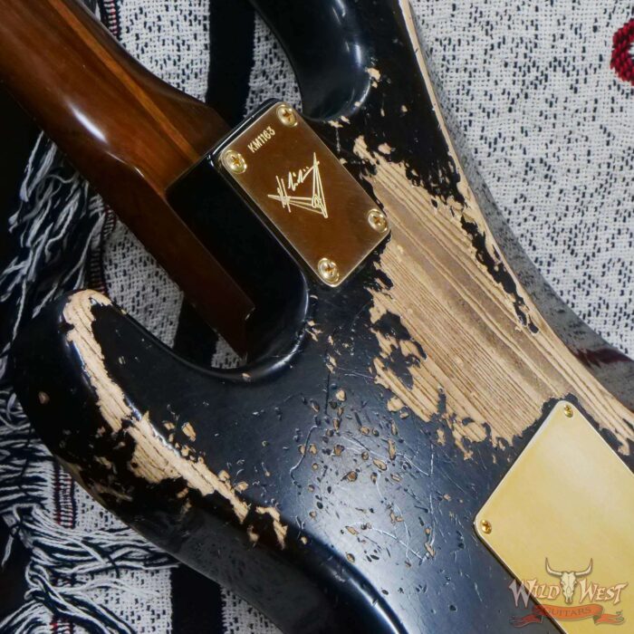 Fender Custom Shop Kyle McMillin Masterbuilt 1957 Stratocaster Brazilian Rosewood Neck Heavy Relic Black (US Only / No International Shipping) - Image 14
