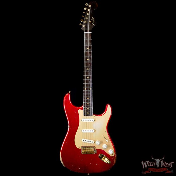 Fender Custom Shop Kyle McMillin Masterbuilt 1957 Stratocaster Brazilian Rosewood Neck Relic Candy Apple Red (US Only / No International Shipping) - Image 3