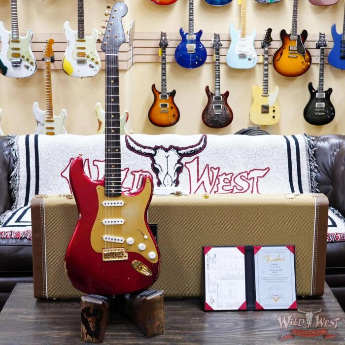 Fender Custom Shop Kyle McMillin Masterbuilt 1957 Stratocaster Brazilian Rosewood Neck Relic Candy Apple Red (US Only / No International Shipping) - Image 6