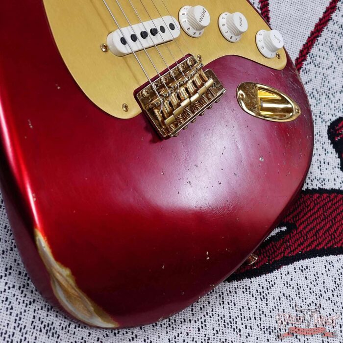 Fender Custom Shop Kyle McMillin Masterbuilt 1957 Stratocaster Brazilian Rosewood Neck Relic Candy Apple Red (US Only / No International Shipping) - Image 9