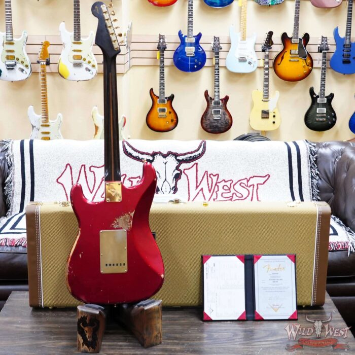 Fender Custom Shop Kyle McMillin Masterbuilt 1957 Stratocaster Brazilian Rosewood Neck Relic Candy Apple Red (US Only / No International Shipping) - Image 10