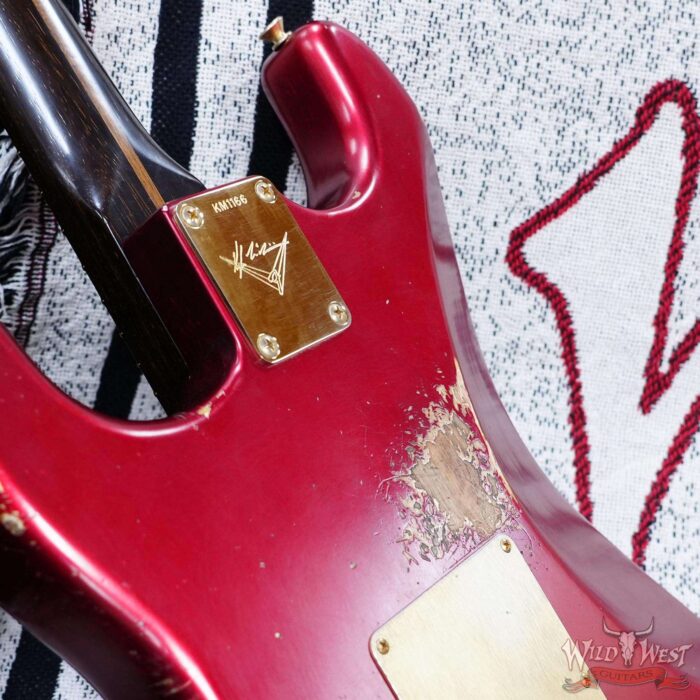 Fender Custom Shop Kyle McMillin Masterbuilt 1957 Stratocaster Brazilian Rosewood Neck Relic Candy Apple Red (US Only / No International Shipping) - Image 13
