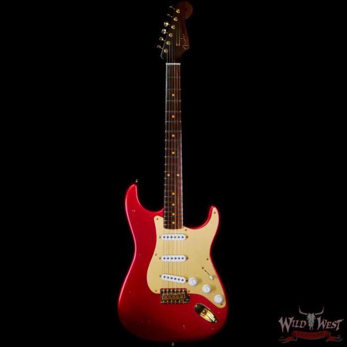 Fender Custom Shop Kyle McMillin Masterbuilt 1957 Stratocaster Brazilian Rosewood Neck Journeyman Relic Candy Apple Red (US Only / No International Shipping) - Image 3