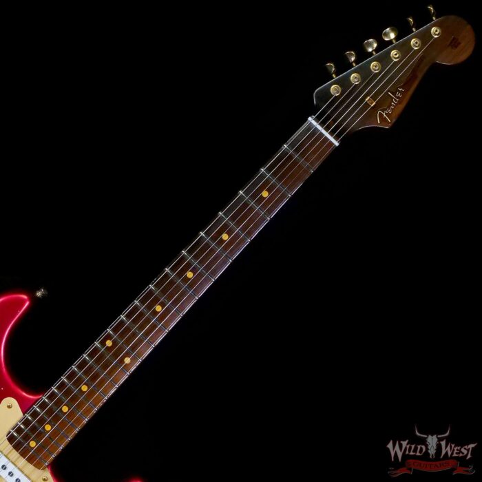 Fender Custom Shop Kyle McMillin Masterbuilt 1957 Stratocaster Brazilian Rosewood Neck Journeyman Relic Candy Apple Red (US Only / No International Shipping) - Image 4