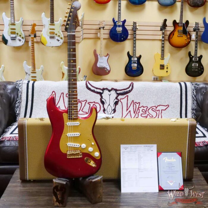 Fender Custom Shop Kyle McMillin Masterbuilt 1957 Stratocaster Brazilian Rosewood Neck Journeyman Relic Candy Apple Red (US Only / No International Shipping) - Image 6