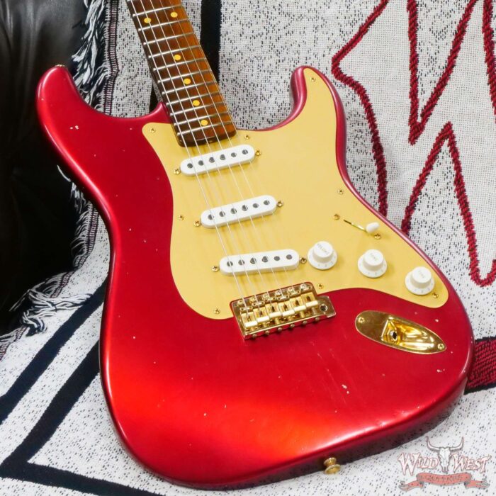 Fender Custom Shop Kyle McMillin Masterbuilt 1957 Stratocaster Brazilian Rosewood Neck Journeyman Relic Candy Apple Red (US Only / No International Shipping) - Image 8