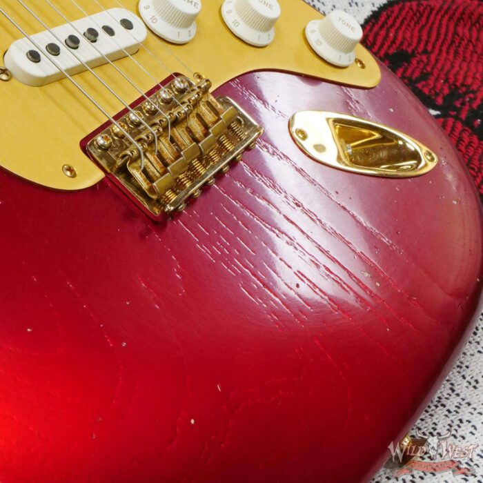 Fender Custom Shop Kyle McMillin Masterbuilt 1957 Stratocaster Brazilian Rosewood Neck Journeyman Relic Candy Apple Red (US Only / No International Shipping) - Image 9