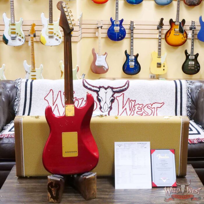 Fender Custom Shop Kyle McMillin Masterbuilt 1957 Stratocaster Brazilian Rosewood Neck Journeyman Relic Candy Apple Red (US Only / No International Shipping) - Image 10