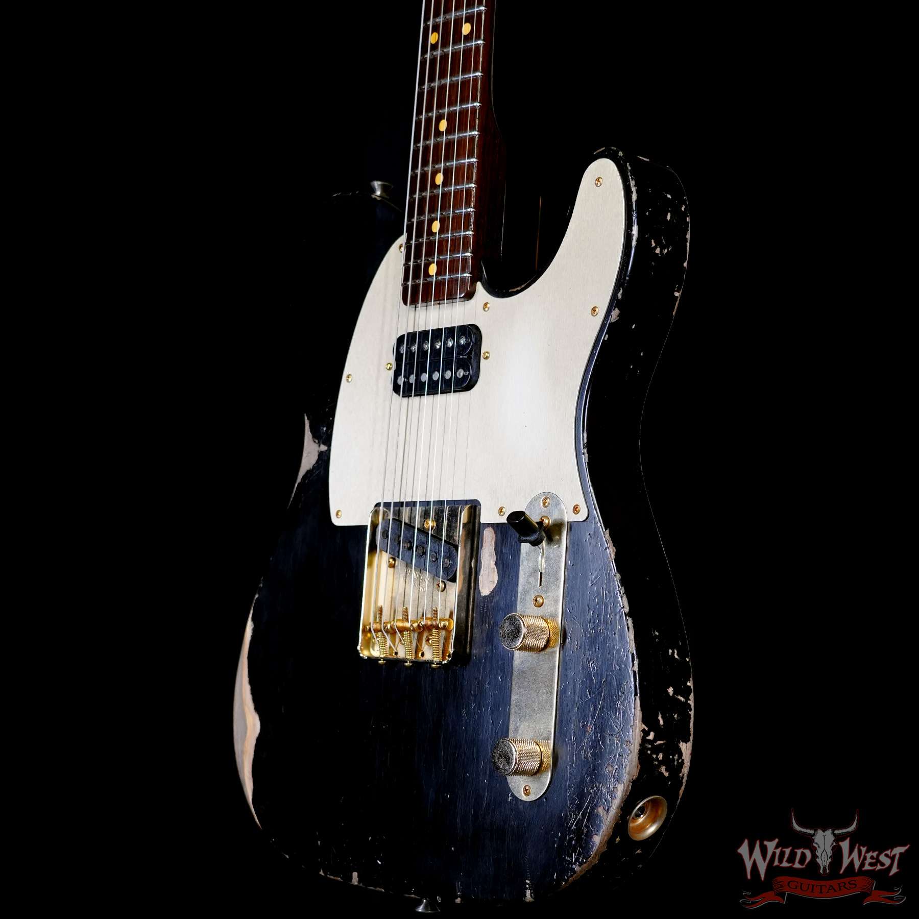 fendercs-km1182-br__wwg.jpg Fender Custom Shop Kyle McMillin Masterbuilt 1959 Telecaster HS Brazilian Rosewood Neck Relic Black 7.60 LBS (US Only / No International Shipping) - Image 2