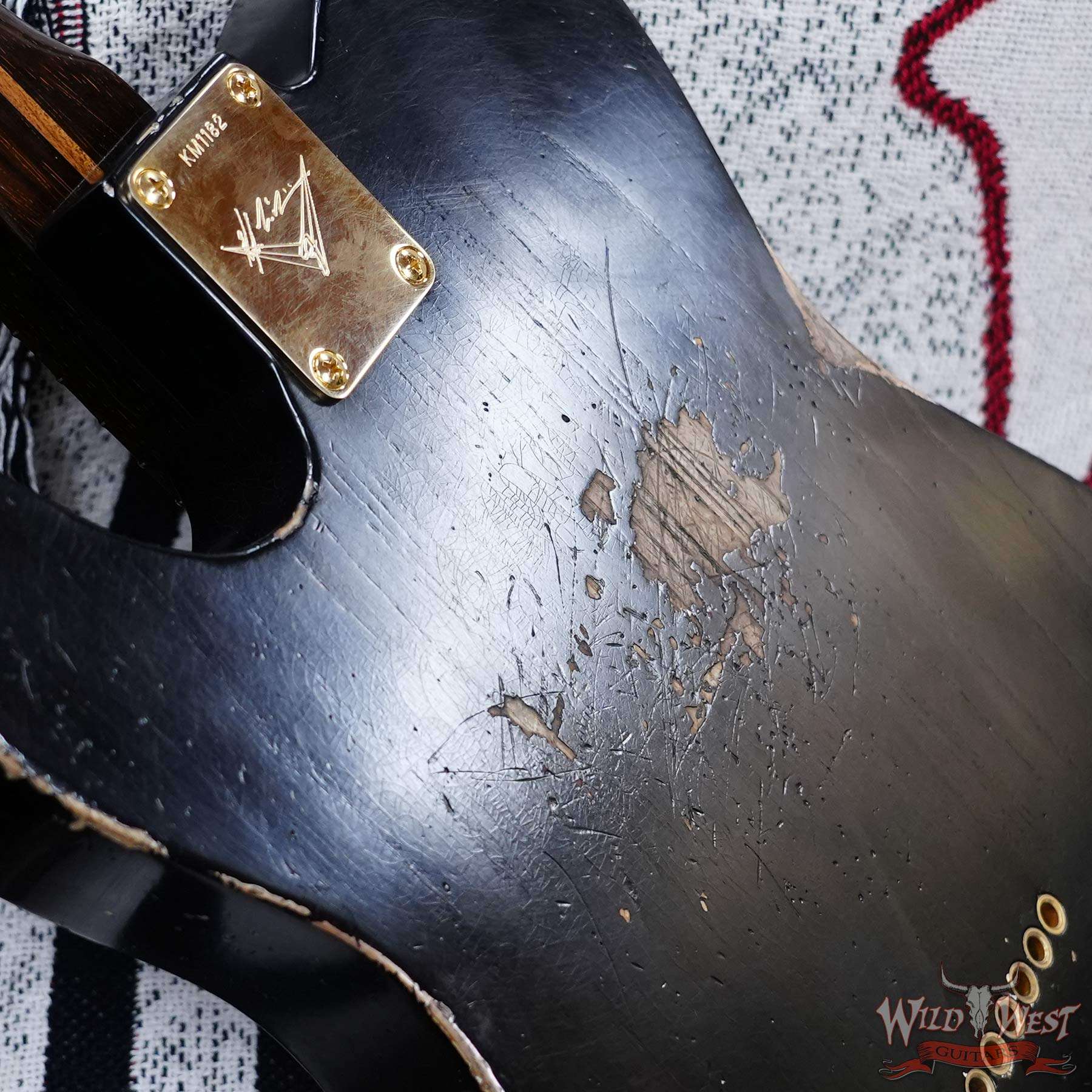 fendercs-km1182-d8__wwg.jpg Fender Custom Shop Kyle McMillin Masterbuilt 1959 Telecaster HS Brazilian Rosewood Neck Relic Black 7.60 LBS (US Only / No International Shipping) - Image 13