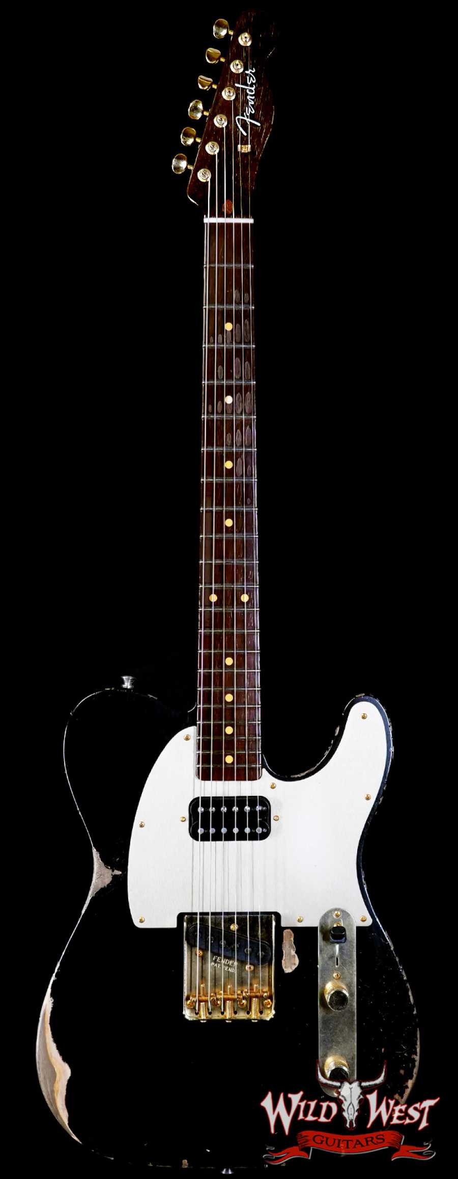 fendercs-km1182-main__wwg_large.jpg Fender Custom Shop Kyle McMillin Masterbuilt 1959 Telecaster HS Brazilian Rosewood Neck Relic Black 7.60 LBS (US Only / No International Shipping) - Image 1
