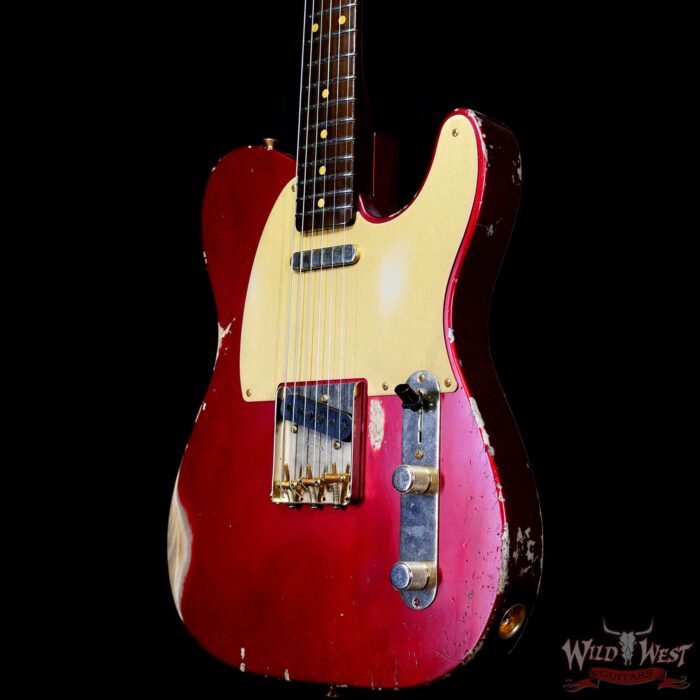 Fender Custom Shop Kyle McMillin Masterbuilt 1959 Telecaster Brazilian Rosewood Neck Relic Candy Apple Red 7.55 LBS (US Only / No International Shipping) - Image 2