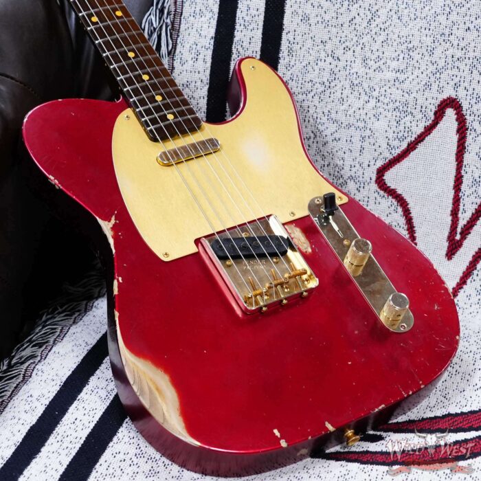 Fender Custom Shop Kyle McMillin Masterbuilt 1959 Telecaster Brazilian Rosewood Neck Relic Candy Apple Red 7.55 LBS (US Only / No International Shipping) - Image 8