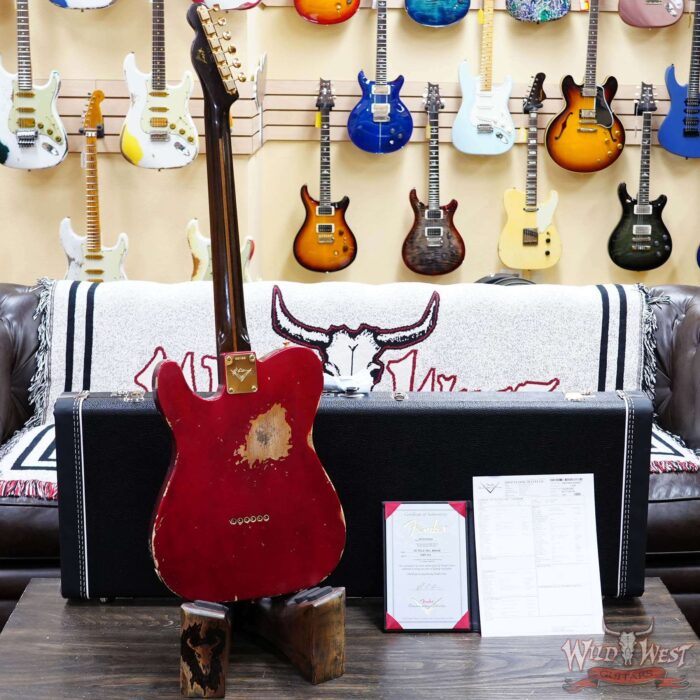 Fender Custom Shop Kyle McMillin Masterbuilt 1959 Telecaster Brazilian Rosewood Neck Relic Candy Apple Red 7.55 LBS (US Only / No International Shipping) - Image 9