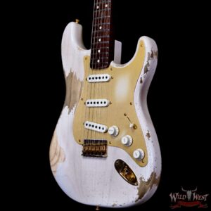 Fender Custom Shop Kyle McMillin Masterbuilt 1957 Hardtail Stratocaster Brazilian Rosewood Neck Heavy Relic White Blonde 6.75 LBS (US Only / No International Shipping) - Image 2