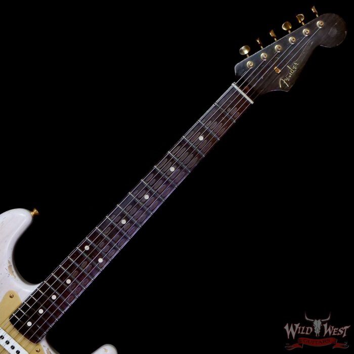 Fender Custom Shop Kyle McMillin Masterbuilt 1957 Hardtail Stratocaster Brazilian Rosewood Neck Heavy Relic White Blonde 6.75 LBS (US Only / No International Shipping) - Image 4