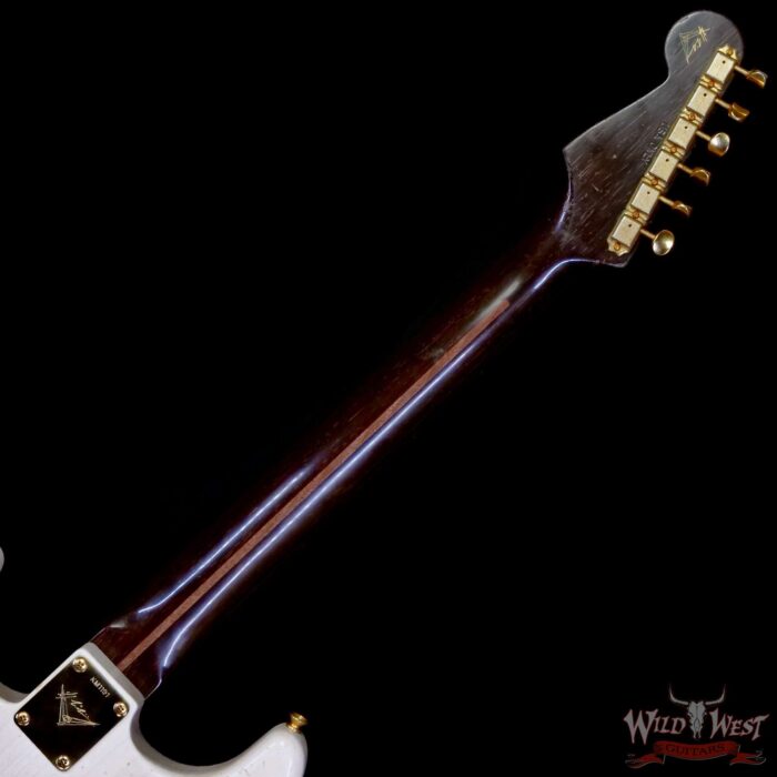 Fender Custom Shop Kyle McMillin Masterbuilt 1957 Hardtail Stratocaster Brazilian Rosewood Neck Heavy Relic White Blonde 6.75 LBS (US Only / No International Shipping) - Image 5