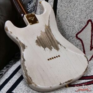 Fender Custom Shop Kyle McMillin Masterbuilt 1957 Hardtail Stratocaster Brazilian Rosewood Neck Heavy Relic White Blonde 6.75 LBS (US Only / No International Shipping) - Image 12