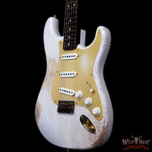 Fender Custom Shop Kyle McMillin Masterbuilt 1957 Hardtail Stratocaster Brazilian Rosewood Neck Heavy Relic White Blonde 7.45 LBS (US Only / No International Shipping) - Image 2