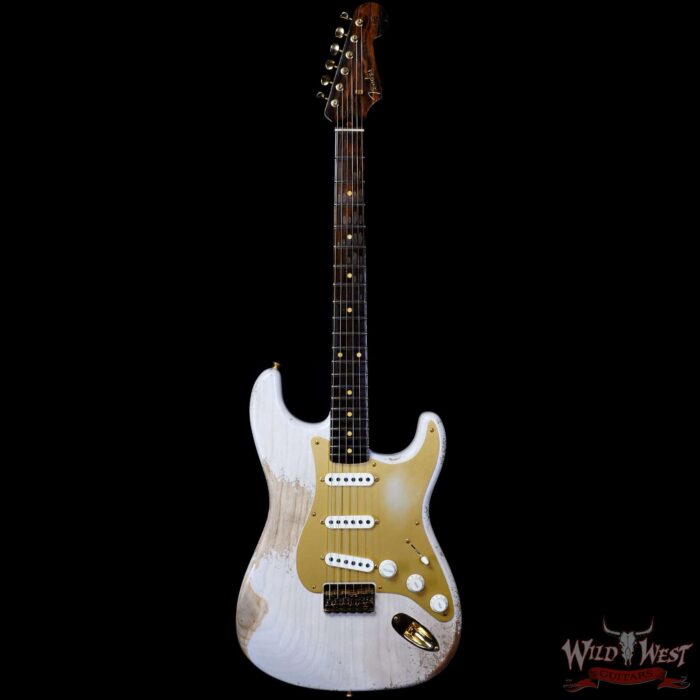Fender Custom Shop Kyle McMillin Masterbuilt 1957 Hardtail Stratocaster Brazilian Rosewood Neck Heavy Relic White Blonde 7.45 LBS (US Only / No International Shipping) - Image 3