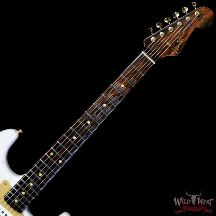 Fender Custom Shop Kyle McMillin Masterbuilt 1957 Hardtail Stratocaster Brazilian Rosewood Neck Heavy Relic White Blonde 7.45 LBS (US Only / No International Shipping) - Image 4