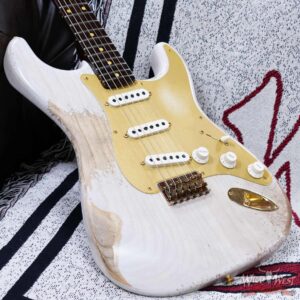 Fender Custom Shop Kyle McMillin Masterbuilt 1957 Hardtail Stratocaster Brazilian Rosewood Neck Heavy Relic White Blonde 7.45 LBS (US Only / No International Shipping) - Image 8
