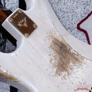 Fender Custom Shop Kyle McMillin Masterbuilt 1957 Hardtail Stratocaster Brazilian Rosewood Neck Heavy Relic White Blonde 7.45 LBS (US Only / No International Shipping) - Image 13