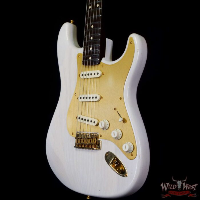 Fender Custom Shop Kyle McMillin Masterbuilt 1957 Stratocaster Brazilian Rosewood Neck Journeyman Relic Aged White Blonde - Image 2