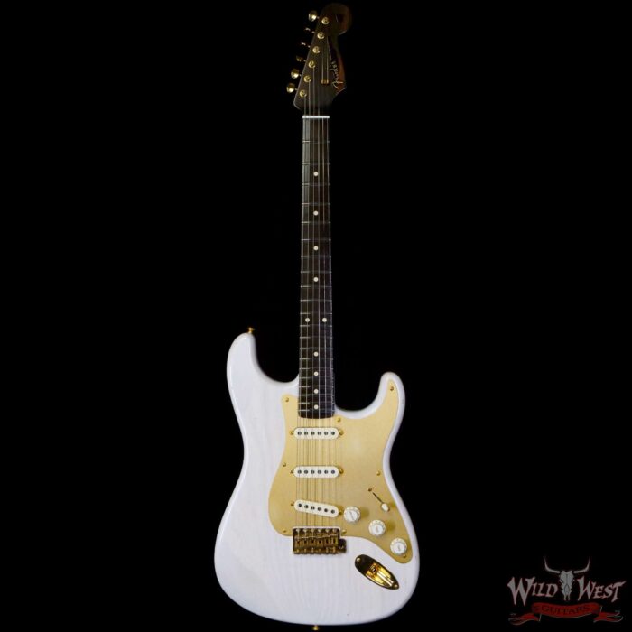 Fender Custom Shop Kyle McMillin Masterbuilt 1957 Stratocaster Brazilian Rosewood Neck Journeyman Relic Aged White Blonde - Image 3