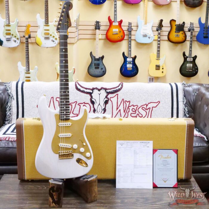 Fender Custom Shop Kyle McMillin Masterbuilt 1957 Stratocaster Brazilian Rosewood Neck Journeyman Relic Aged White Blonde - Image 6