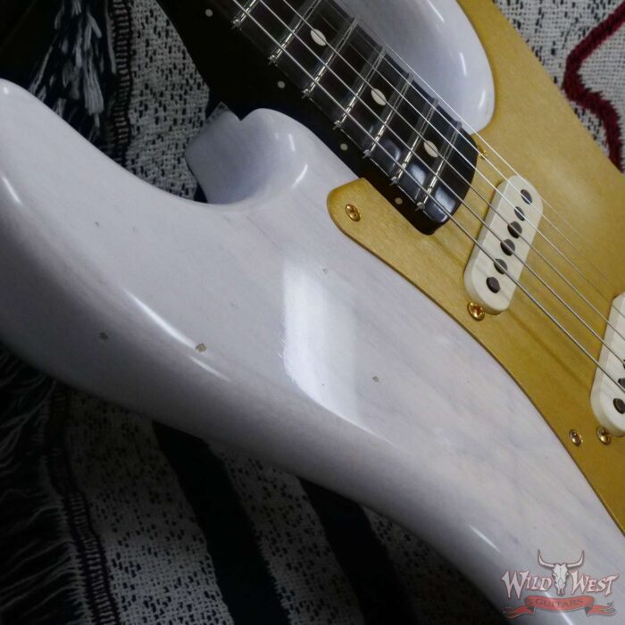Fender Custom Shop Kyle McMillin Masterbuilt 1957 Stratocaster Brazilian Rosewood Neck Journeyman Relic Aged White Blonde - Image 9