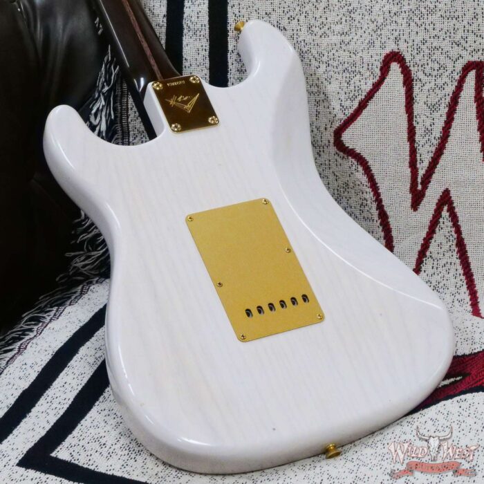 Fender Custom Shop Kyle McMillin Masterbuilt 1957 Stratocaster Brazilian Rosewood Neck Journeyman Relic Aged White Blonde - Image 11
