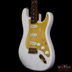 Fender Custom Shop Kyle McMillin Masterbuilt 1957 Stratocaster Brazilian Rosewood Neck Journeyman Relic Aged White Blonde - Image 2