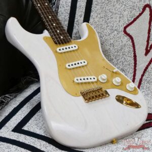 Fender Custom Shop Kyle McMillin Masterbuilt 1957 Stratocaster Brazilian Rosewood Neck Journeyman Relic Aged White Blonde - Image 8