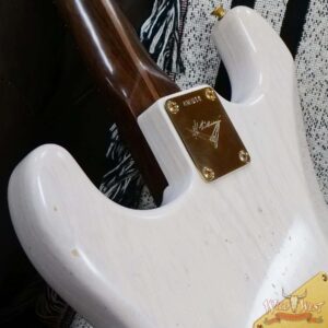 Fender Custom Shop Kyle McMillin Masterbuilt 1957 Stratocaster Brazilian Rosewood Neck Journeyman Relic Aged White Blonde - Image 13