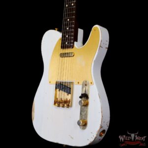 Fender Custom Shop Kyle McMillin Masterbuilt 1959 Telecaster Brazilian Rosewood Neck Relic White Blonde - Image 2