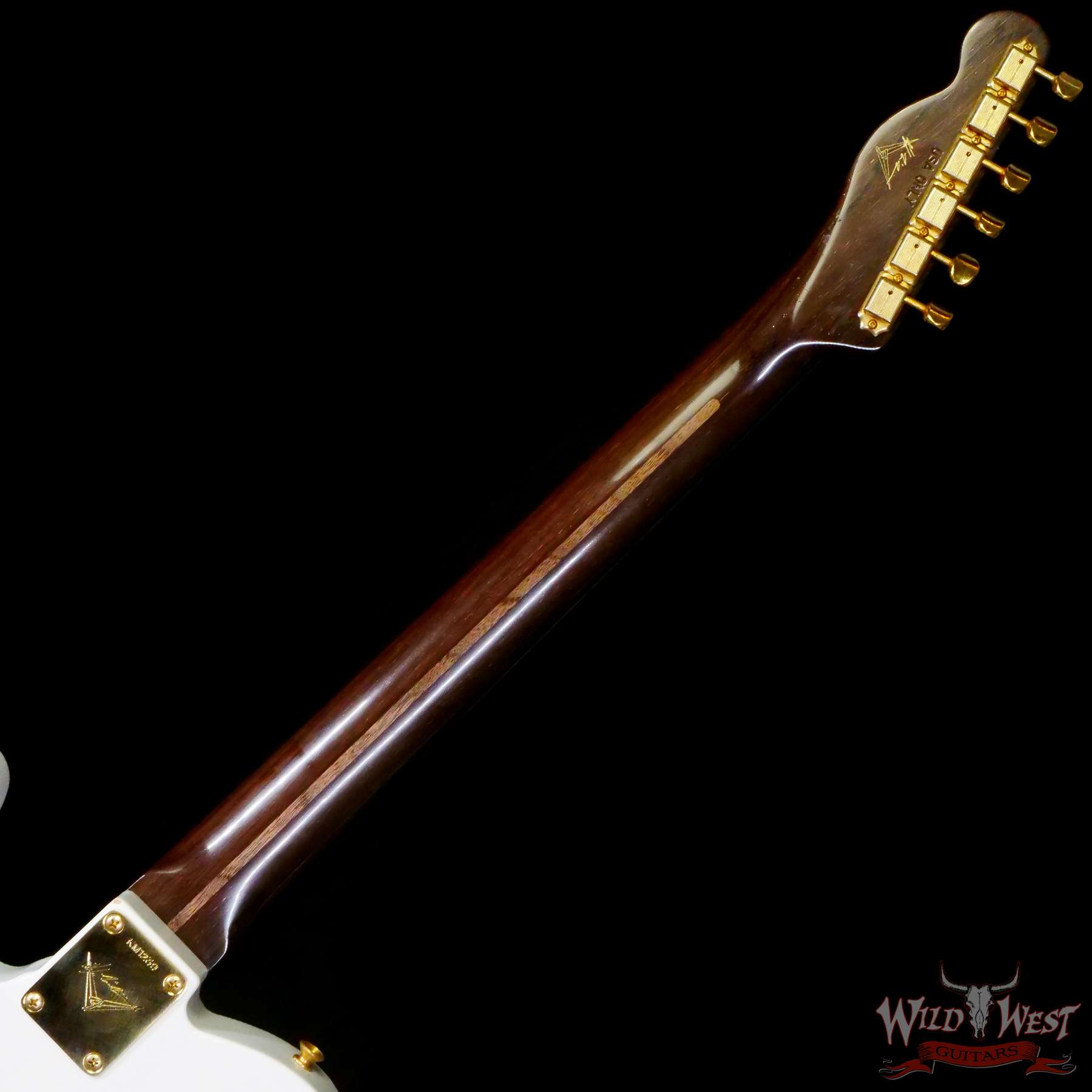 fendercs-km1239-c3__wwg.jpg Fender Custom Shop Kyle McMillin Masterbuilt 1959 Telecaster Brazilian Rosewood Neck Relic White Blonde - Image 5