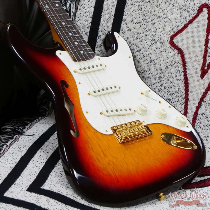 Fender Custom Shop Artisan Series Korina Stratocaster Semi-hollow Roasted Quartersawn Maple Neck Chocolate 3-Color Sunburst - Image 8