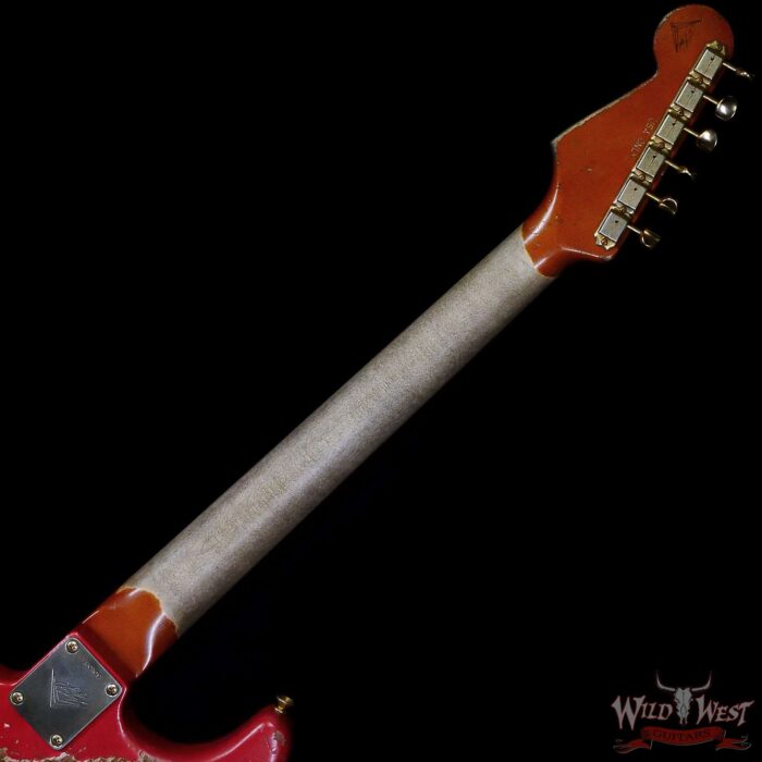 Fender Custom Shop Levi Perry Masterbuilt 1962 Stratocaster Brazilian Rosewood Board Heavy Relic Fiesta Red with Gold Hardware - Image 5