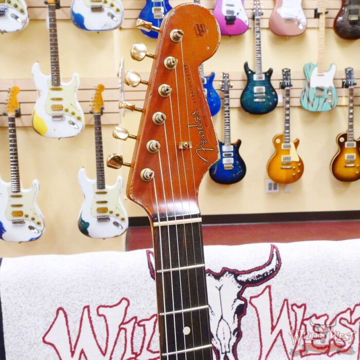 Fender Custom Shop Levi Perry Masterbuilt 1962 Stratocaster Brazilian Rosewood Board Heavy Relic Fiesta Red with Gold Hardware - Image 7