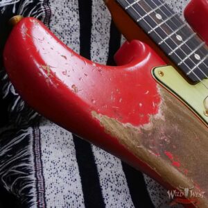 Fender Custom Shop Levi Perry Masterbuilt 1962 Stratocaster Brazilian Rosewood Board Heavy Relic Fiesta Red with Gold Hardware - Image 10